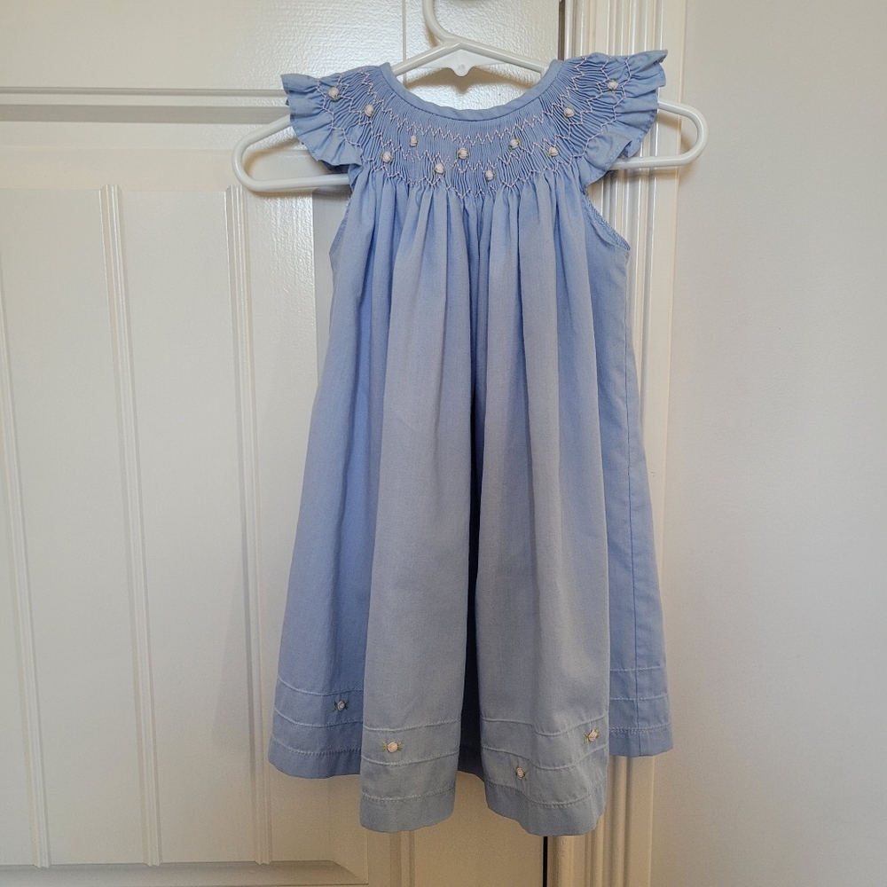 Will'beth smocked dress cottagecore prep English prairie pastoral embroidered